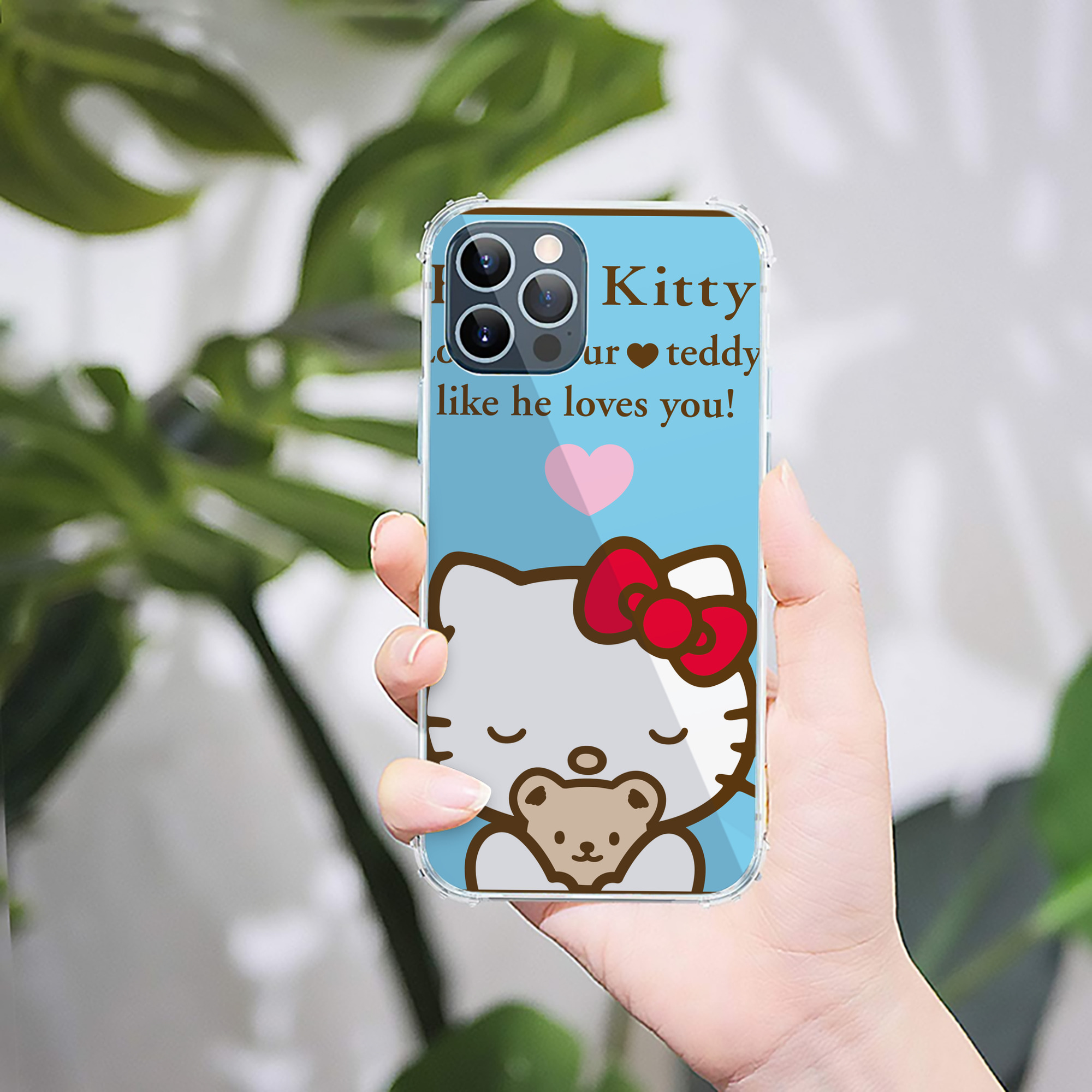 （画像用） Hello Kitty ハローキティ 【iPhone 12シリーズ対応】透明スマホケース（クリアソフトケース）